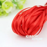 (40 meters/lot) 1/8″ (3mm) Red Decoration Ribbon Single Face Satin Ribbons Gift Christmas Ribbons  Webbing