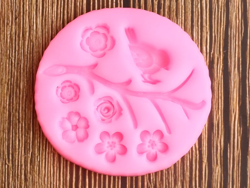 3D ремесло ювелирные изделия силиконовая форма в виде цветка розы DIY свадебный торт украшения инструменты птица помадка Шоколадные конфеты плесень