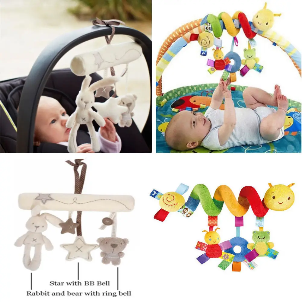 

Cute Activity Spiral Crib Stroller Car Seat Travel Hanging Toys Baby Rattles Toy