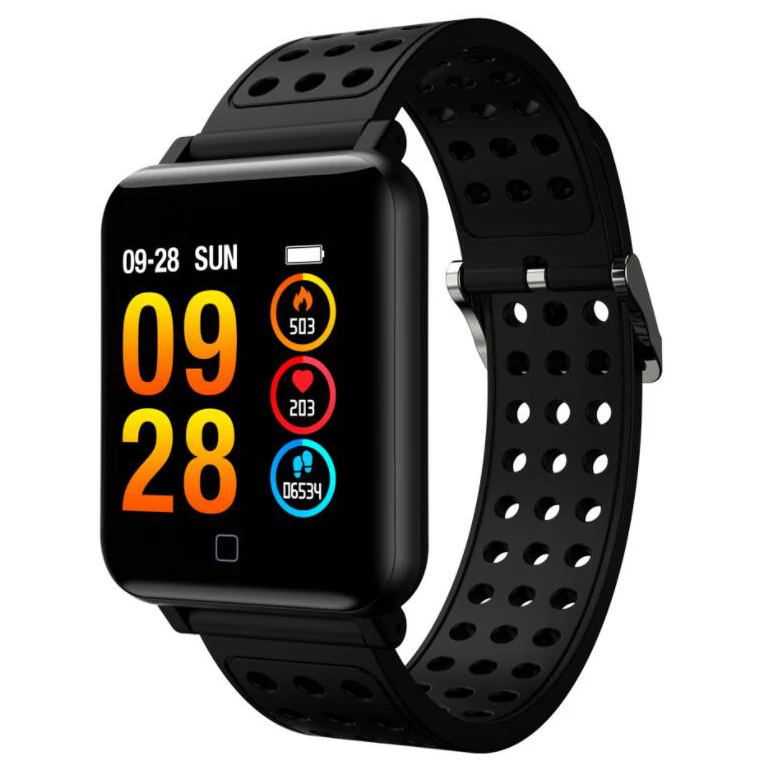 Smart watch M19 1.3 Inch IPS Bluetooth Weather Step Heart Rate Blood Pressure Oxygen Monitoring 8 Sports Mode Bracelet Gifts