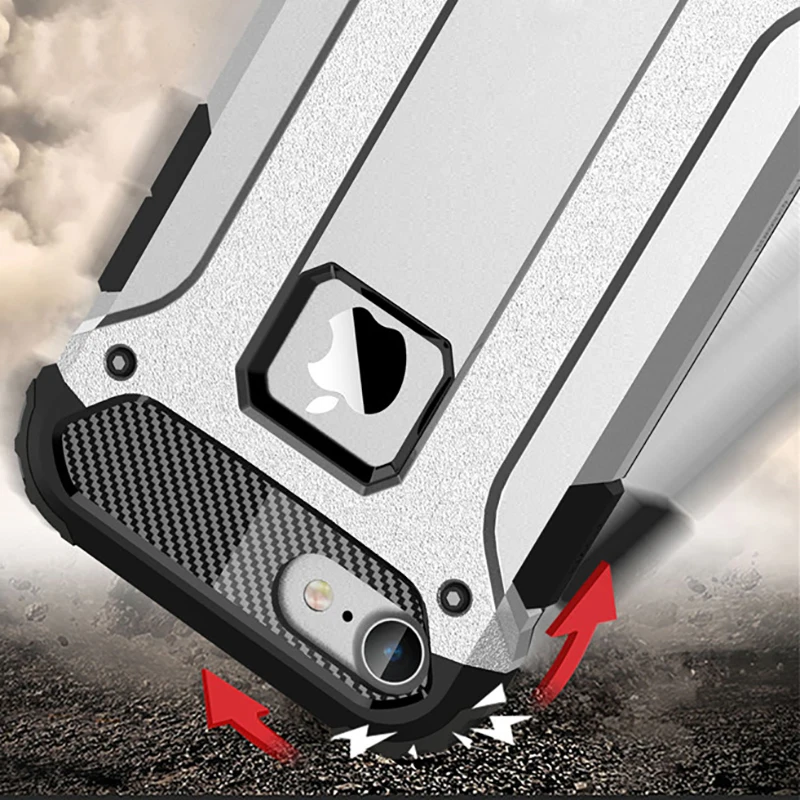 

Strong Hybrid Tough Shockproof Armor Phone Back Case for iPhone X 5S SE 6 6S Plus 8 7 Plus Hard Rugged Impact Cover Fundas