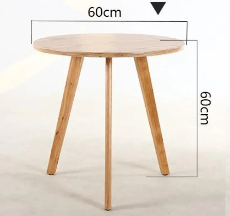 60*60 см твердой древесины высокие ножки круглый стол настольный набор для чая Журнальный Столик Прикроватный