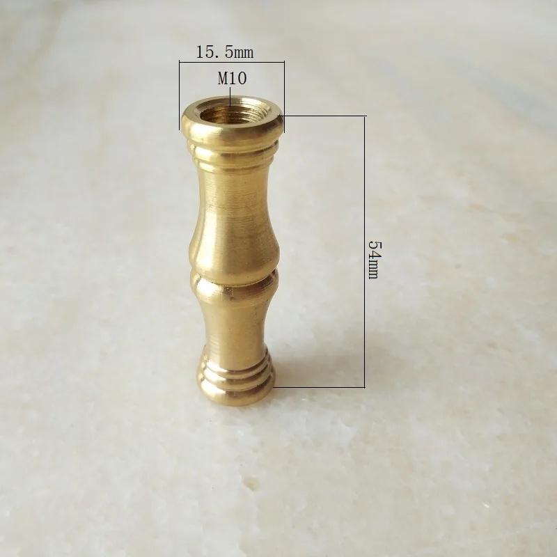 Universal M10 Brass Joint Tube Chandelier Connector for Corridor Porch Bar Lamp Lighting Fixtures Bamboo Design