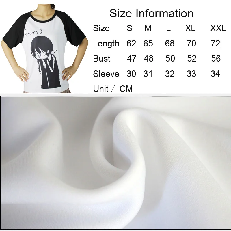Coshome Noragami Yato T-shirts Cosplay Costumes Men Women Halloween Party Cotton T shirts Adult Tops Short sleeves Summer Tees (3)