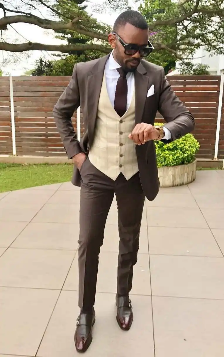 as the image tpsaade брендовые дешевые модные 3 шт. Мужские Костюмы Блейзер masculino Slim Fit Жених Свадебный Смокинг распродажа - Цвет: as the image