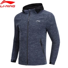 Li-Ning мужская тренировочная серия Толстовка 3D облегающая хлопок обычная посадка комфортная подкладка спортивные пальто свитер AWDP047 CJFM19