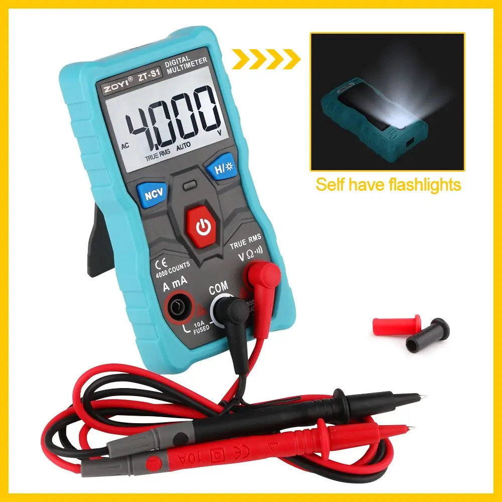 Мини карманный цифровой мультиметр True RMS 4000 отсчетов бытовой Тип Автоматический