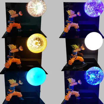 

Dragon Ball Z Goku Super Saiyan Kamehameha Action Figure Led Light Lamp Anime Dragon Ball Z Figurine Toy Son Goku Table Lamp