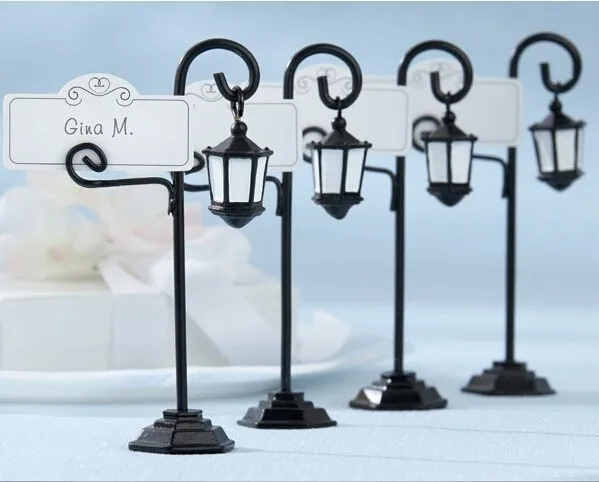 

20pcs/lot Bourbon Street Street Light Place Card Holder Wedding Place Card Holder message holder marriage party