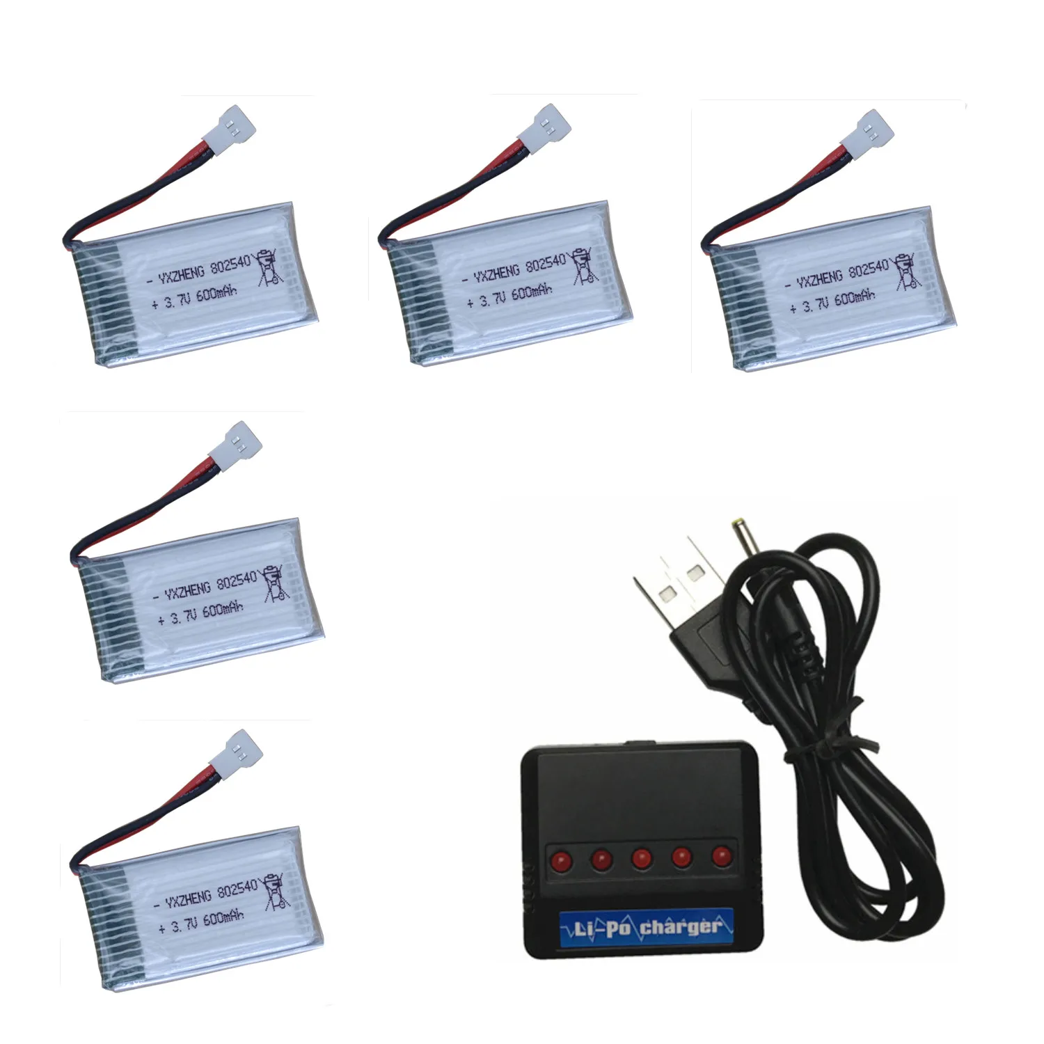 3,7V 800mAh LiPo Akku 802540 - Wiederaufladbar Für SYMA X5C X5SW Drohnen & Quadcopter