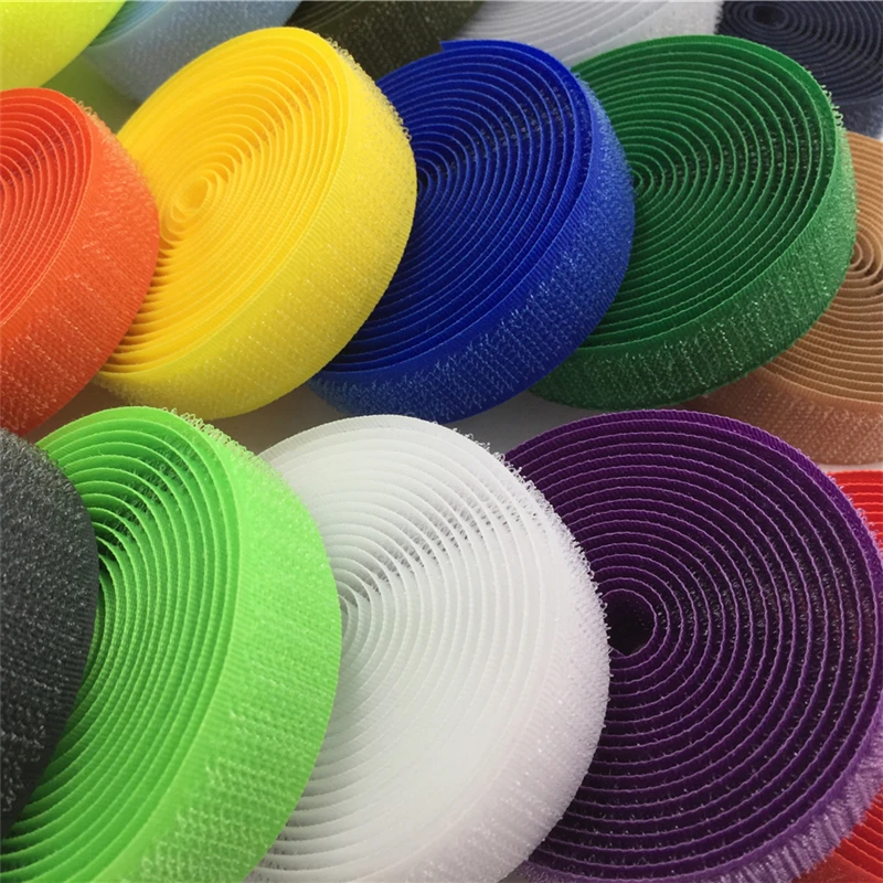 

2cm 24m Pair hook and loop self adhesive tape velcro flexable wrap shoes clothes tape nylon sew on Snap Fastener