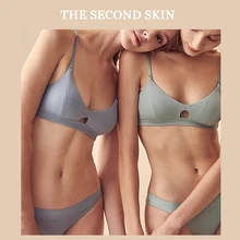 Бренд Романтический соблазн Для женщин бюстгальтер тонкий мягкий Bralette сексуальное женское белье комплект бюстгальтер Push Up и трусики Треугольники чашки бюстгальтер