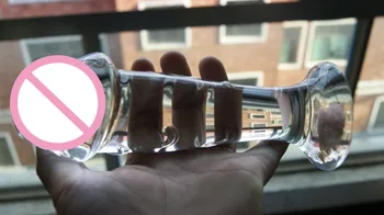 hot sale!18*6cm big glass dildo realistic penis dick,huge glass dildo lesbian gay sex products toys for woman men penis sex shop 4