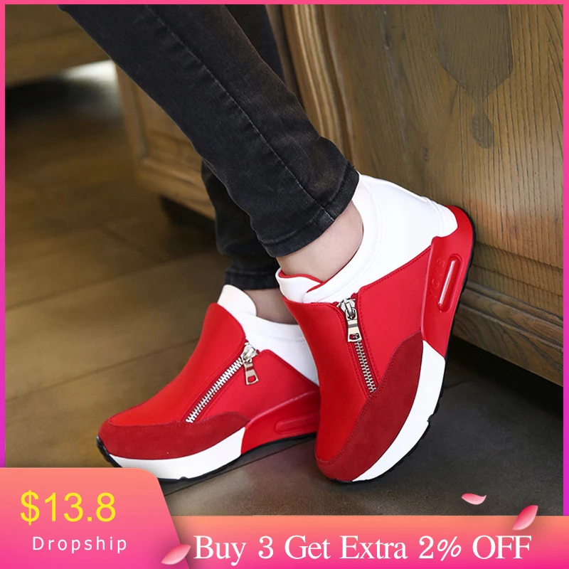 Лидер продаж 2019 женские кроссовки амортизирующие устойчивые слипоны на молнии