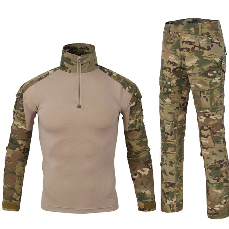 Тактический камуфляжная военная форма Одежда Костюм Для мужчин армии США одежда рубашка в армейском стиле военные брюки карго Единая Битва