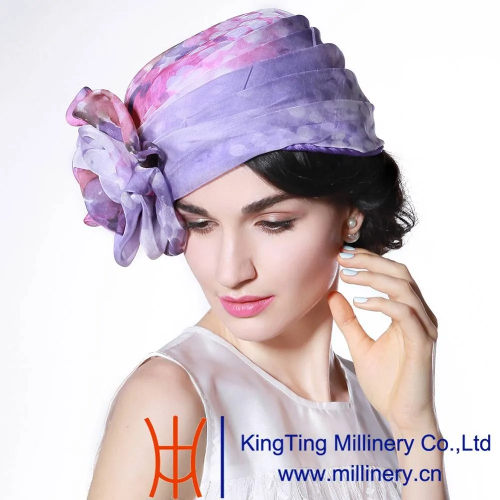 June'syoung Hot Sale Fashion New Summer Silk Hat for Women 100 Silk