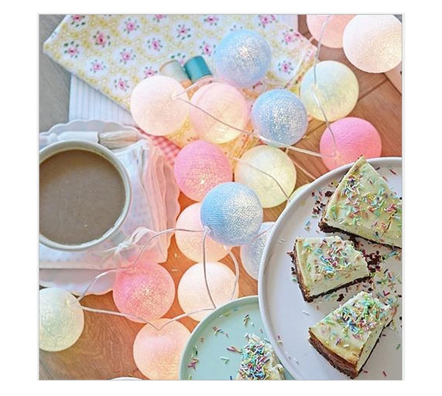 20 светодиодов ватные шаровые гирлянды AC& Волшебные лампочки на ...