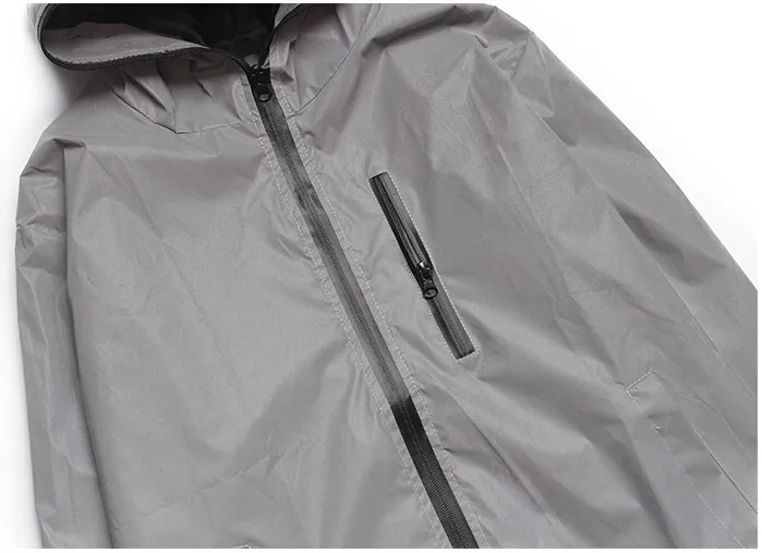 Размера плюс 5XL Для мужчин, набор одежды из 3m Full Светоотражающая куртка светильник толстовки Большие в стиле «хип-хоп» Водонепроницаемый ветровки с капюшоном уличная пальто