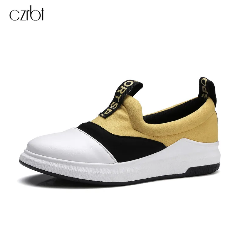

CZRBT Spring Summer Brand Women Flats Casual Shoes Slipony Moccasin Handmade Ladies Walking Thick Bottom Shoes Big Size 34-43