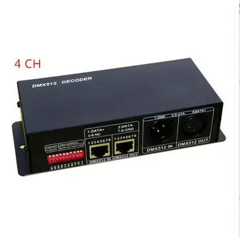 

best price 1 pcs DC12V-24V DMX-NET-K-4CH 4x4A DMX Decoder led Controller
