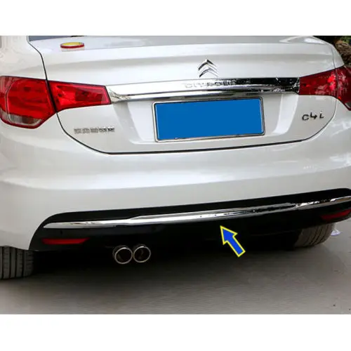 

CHROME REAR BUMPER COVER MOLDING ACCENT TRIM FOR CITROEN C4L C4 L 2013 2014 2015 SEDANtool