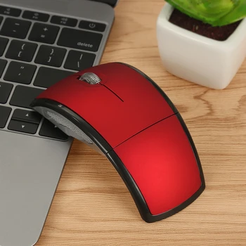 

Micro-receiver Mini USB 2.4G Wireless USB Optical Foldable Arc Mouse Snap-in Transceiver Portable Folding Mice for Laptop PC