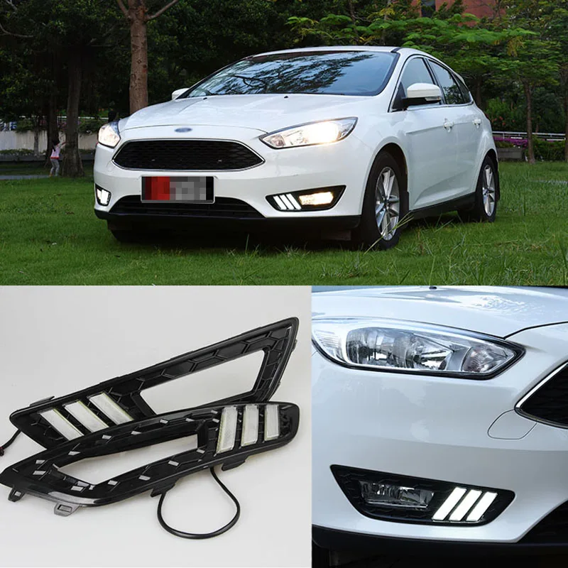 Ownsun новое обновление LED Габаритные огни DRL для Ford Focus 2015