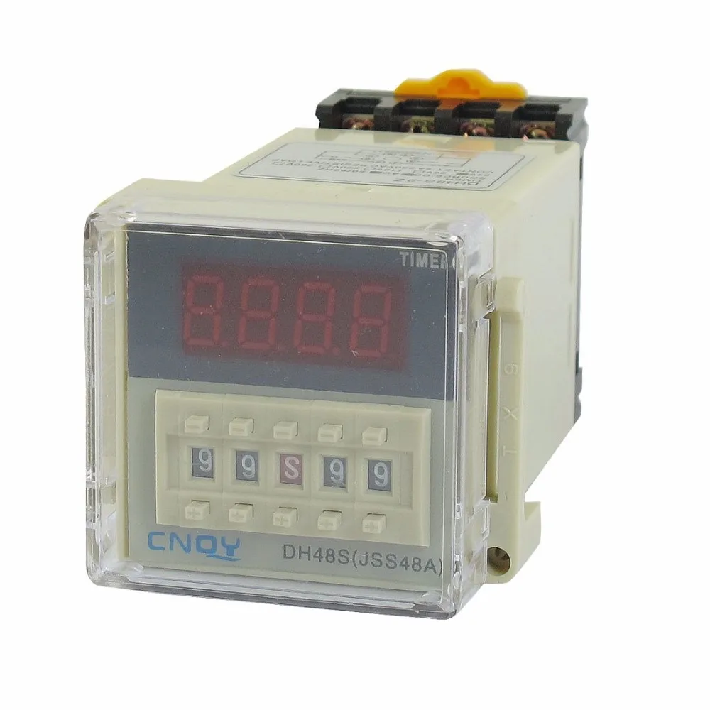 DH48S 2Z реле включения времени питания 8 контактный DPDT 0 01 S 99H99M AC/DC24V 12V 110V 220V w Socke