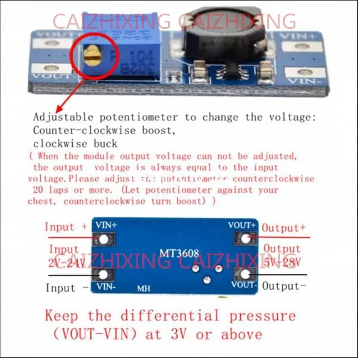 AEAK 1 шт. MT3608 2A Max DC-DC Повышающий Модуль питания усилитель мощности 3-5 в до 5 В/9 В/12 В/24 В