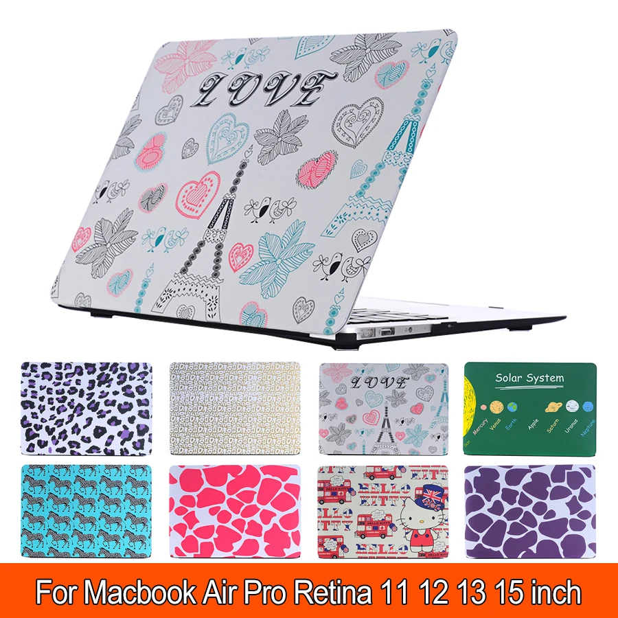 Fashion Laptop Cover Case For Apple Macbook Air 13 Case Air 11 Pro 13 Retina 12 13 15 Laptop Bag For MacBook Pro Case