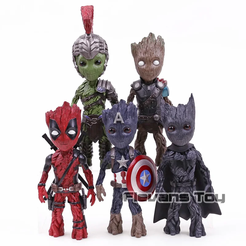 

Marvel Avengers Infinity War The Tree Man Cosplay Captain America Thor Hulk Deadpool Batman PVC Figure Collectible Model Toy