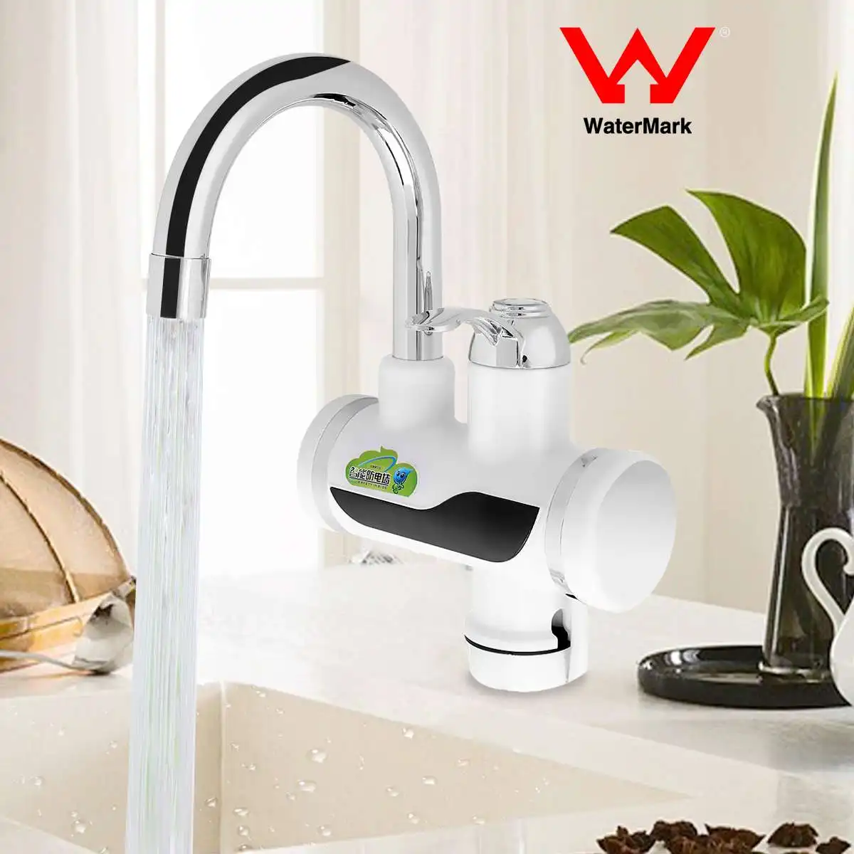 

Electric Water Heater LED Digital Display Kitchen Faucet Tankless Instant Heating Kitchen Mixer Tap AU Plug Household 220V 3000W