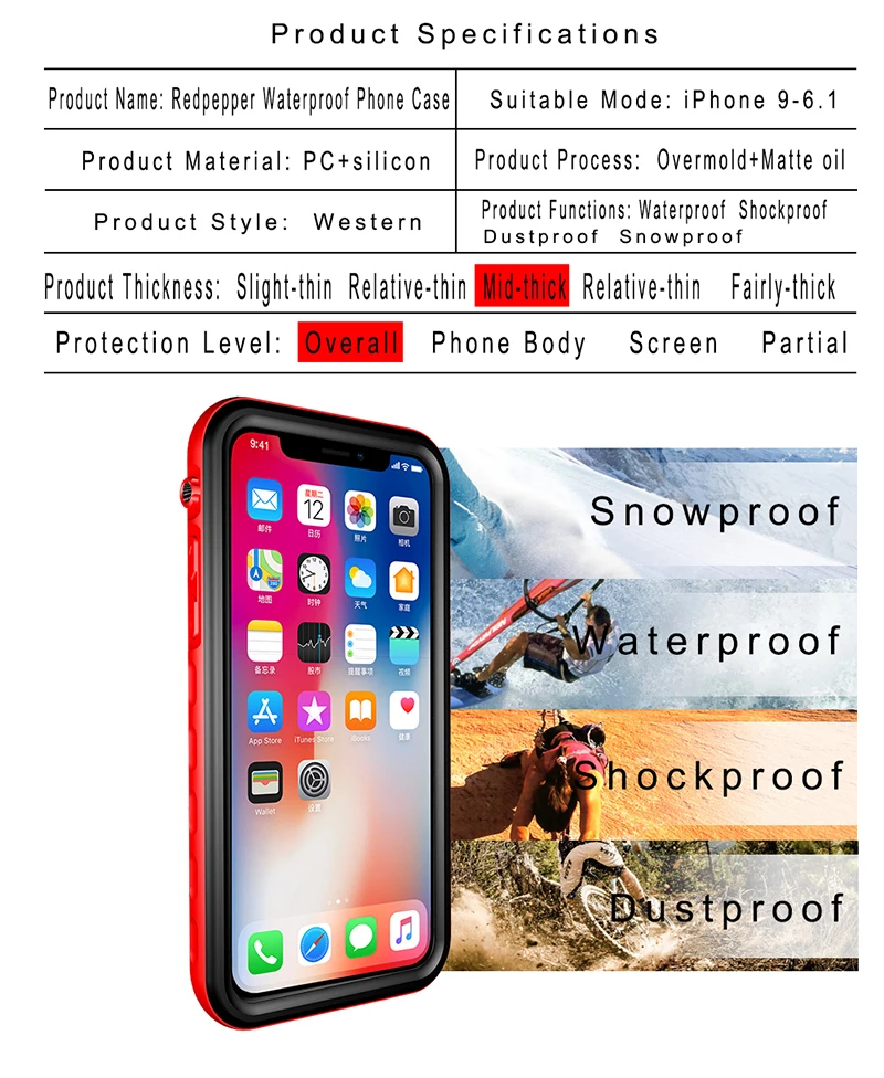 Водонепроницаемый чехол для iPhone 7 8 Plus 6 6S пылезащитный противоударный чехол для плавания и дайвинга для iPhone X XR XS Max подводный чехол