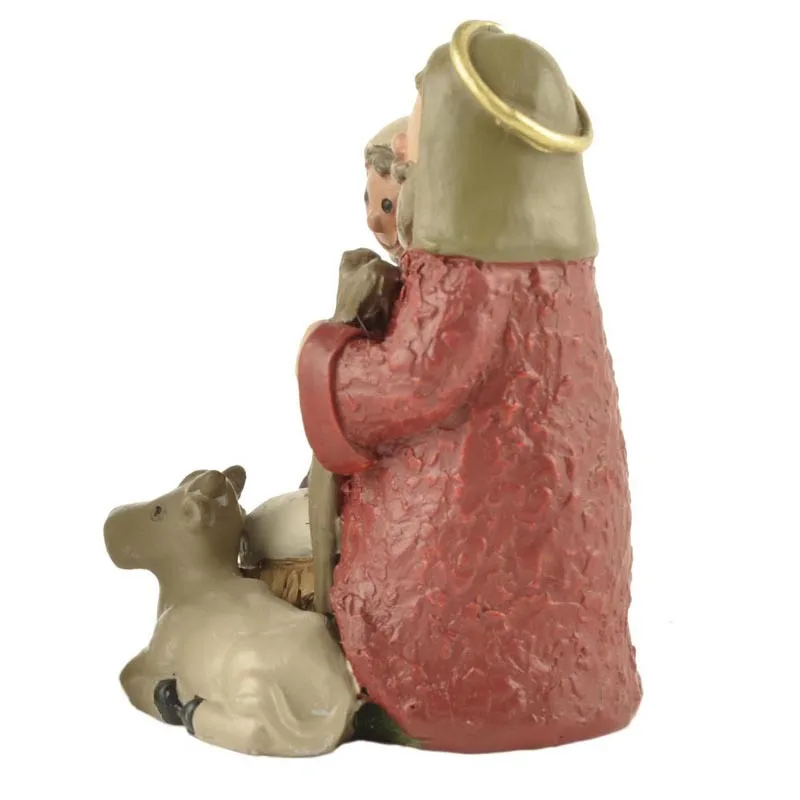 Сельская семья Иисуса детская и овечья статуя Мэри миниатюрные фугурины Святого Причастия украшения Marie Joseph церковное снабжение