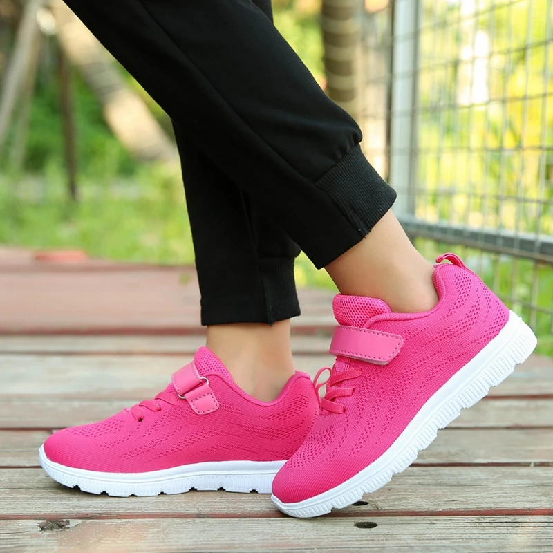 Goede Goede Kwaliteit Ademende Meisjes Sneakers Anti slipy Draagbare Loopschoenen Jongens Lage top Gesp Kinderen Schoenen Maat EU 25 37