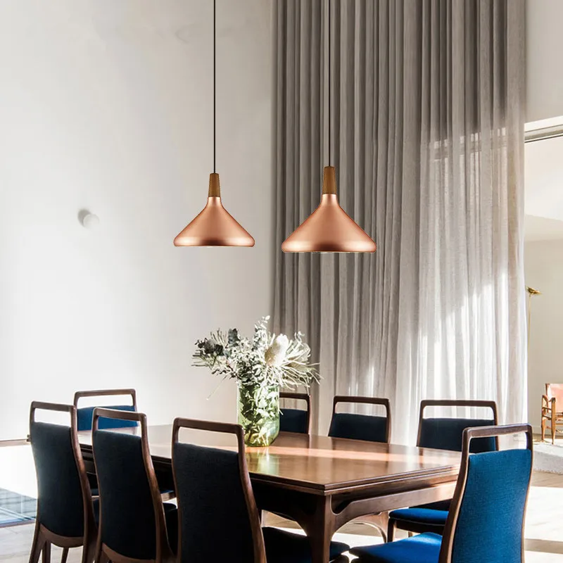 Современные светодиодные подвесные светильники для столовой кухни золотого и