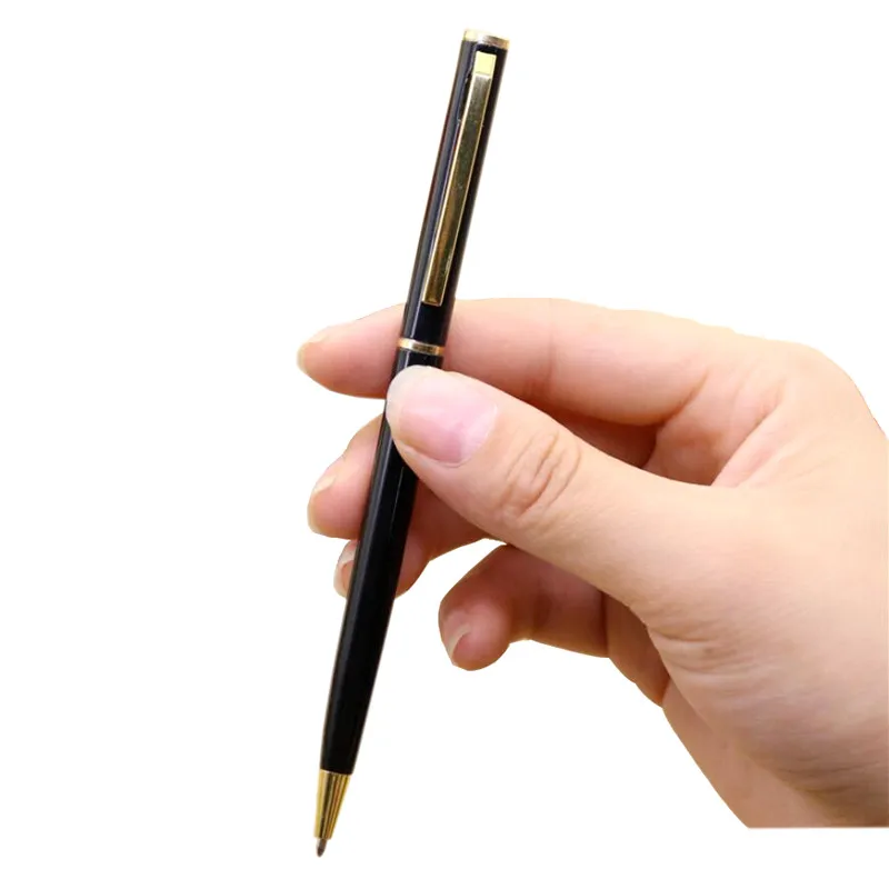 Канцелярских принадлежностей шариковая ручка 1 шт. 0,7 мм синие чернила, тонкая металлическая шариковая ручка подарок ручка - Цвет: 1pcs