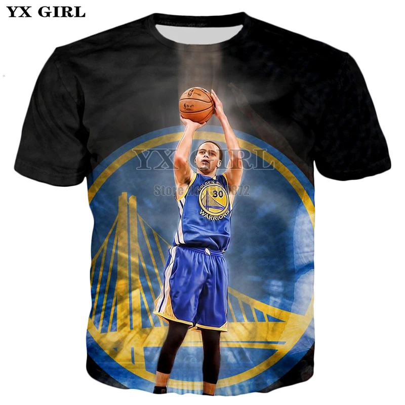 

Dropshipping 2018 Summer Tees Mens 3d Print T-shirt Curry /Durant Printed T shirt Men Boy Cool T-shirts Casual Tee shirts Tops