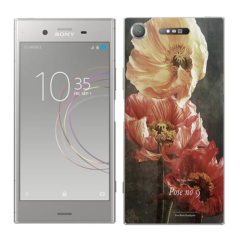 Защита для sony Xperia XZ1 5," Мягкий силиконовый чехол-накладка на заднюю панель телефона для sony Xperia XZ1 чехол s с пейзажами - Цвет: 03