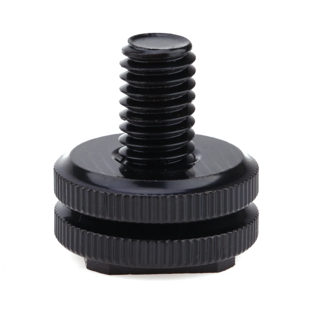 

3/8" Tripod Mount Screw with Double Layer to Flash Hot Shoe Adapter Holder for Camera Hot Shoe and 3/8" inch Screw Hole