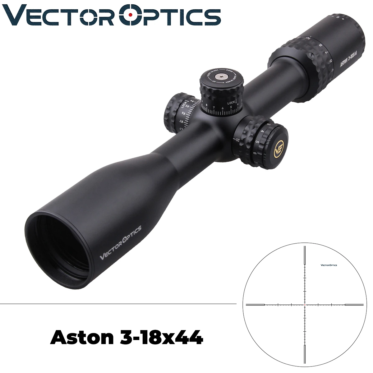 Векторная оптика Aston 3-18x44 военный тактический оптический прицел с подсветкой охотничий прицел тест. 338 (Топ Премиум линия Sharp Clear View)