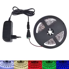 Taśma LED Light 1M 3M 5M RGB SMD 2835 12V elastyczna taśma LED z ue/moc us + przełącznik zasilania 2A, ciepły biały, biały, czerwony, niebieski, zielony(China)