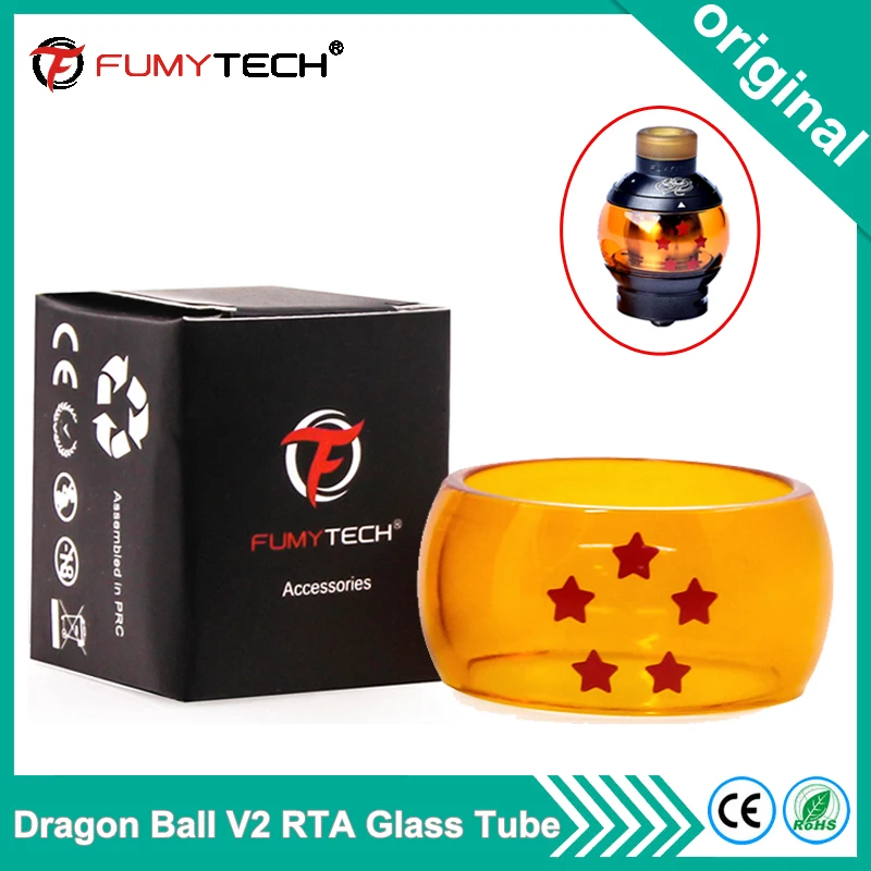 Стеклянная трубка Fumytech Dragon Ball V2 RTA Global Pyrex 5 мл для атомайзера сменный