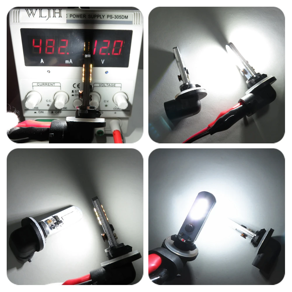 Wljh Carro Auto Led h7 h8 H27 880 881 9006 ps x 24 w T15 W16w 921 Reversa Cauda Nevoeiro Lâmpada Dia Correndo Drl 2x Luz 24 Wljh 2x carro auto luz led h7