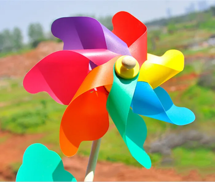 Classic Toys solids multicolors Wind Spinner Whirligig Garden toy