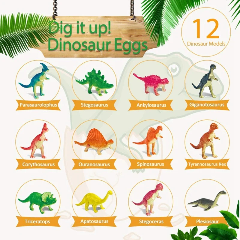 12 шт./компл. динозавр яйца игрушки копания окаменелостей раскопки динозавр игрушки для детей Обучающие игрушки, подарки случайный цвет