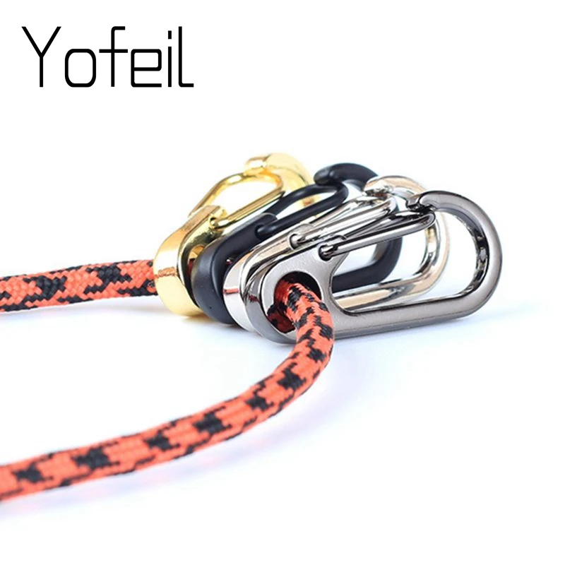 10 قطعة/الوحدة البسيطة الربيع على ظهره المشابك تسلق Carabiners EDC المفاتيح التخييم زجاجة السنانير Paracord حقيبة أبازيم