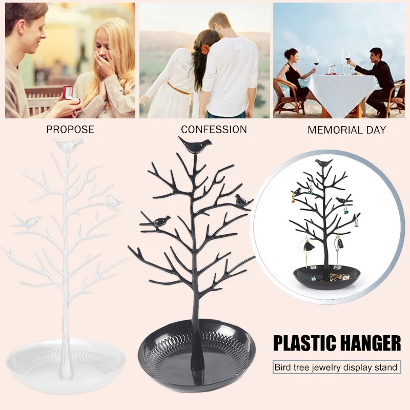 

Earrings Frame Tree Shaped Plastic Earring Storage Standholder Accessories Home Gifts Jewelry Display Rack Jewelry Rack