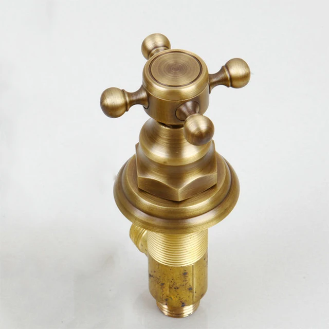 Antique Brass Bathroom Strainer Basin Mixer Tap Handle Durable Unique