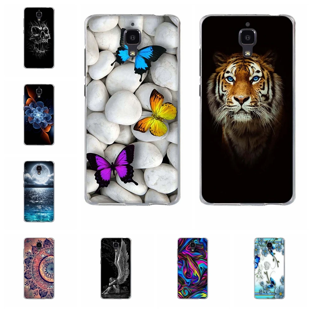 

For Xiaomi Mi 4 Case Thin Silicone Back Bumper For Xiaomi Mi4 M4 Mi4 Capa Romantic Patterned For Xiaomi Mi 4 Housing Capa Bag